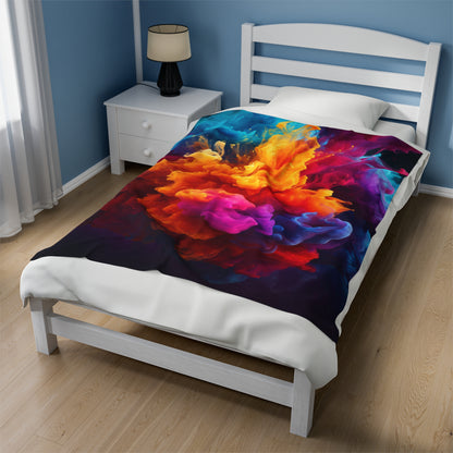 Colorful Velveteen Plush Blanket