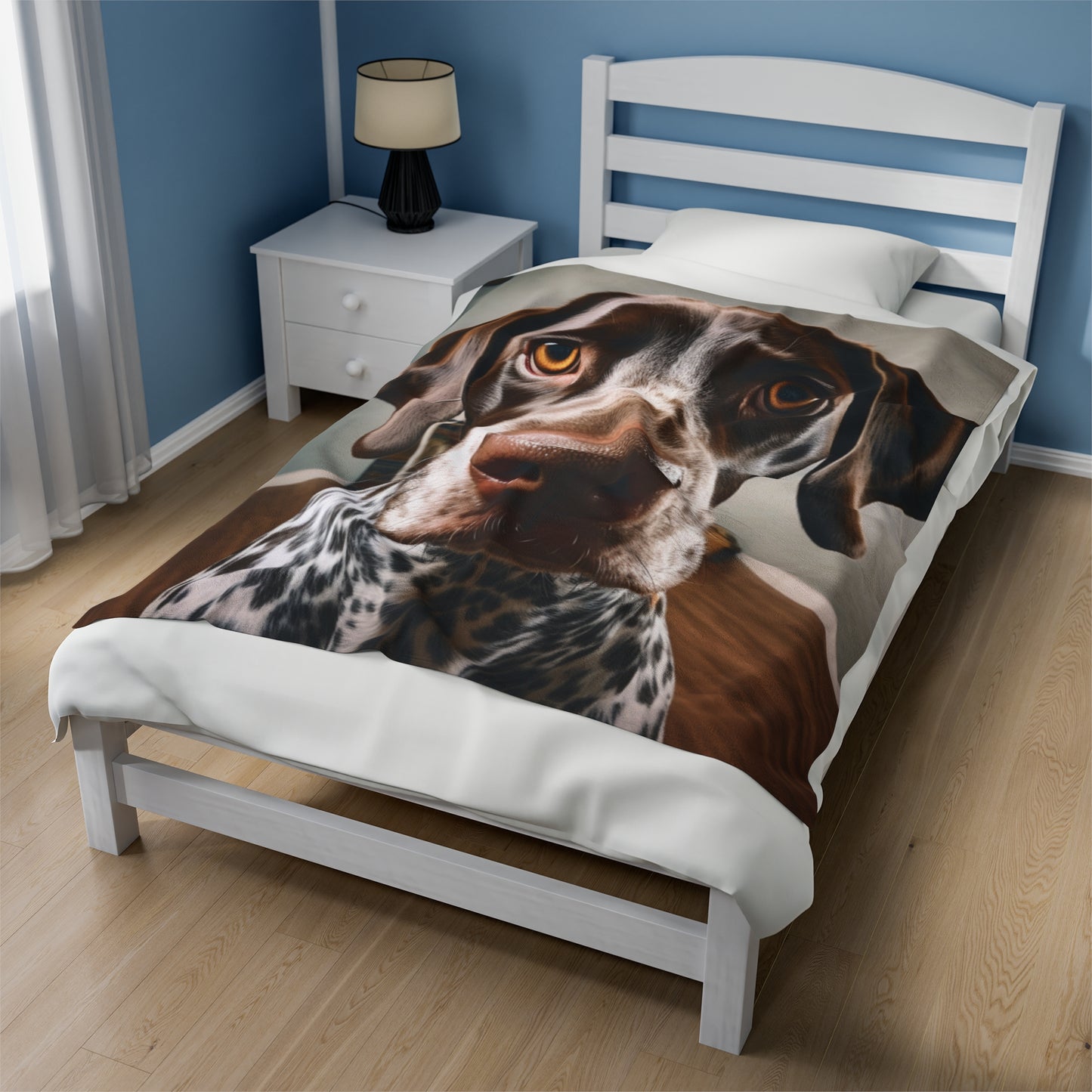 German Short Haired Pointer Velveteen Plush Blanket