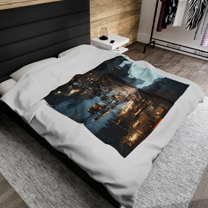 City Streets Velveteen Plush Blanket